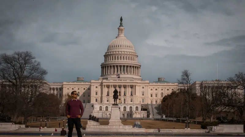 The United States Capitol on a clear day